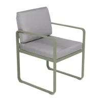 fauteuil lounge bellevie - 82 cactus mat - gris flanelle
