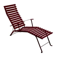 chaise longue bistro métal - b9 cerise noire