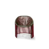 fauteuil cartagenas - violet / vert olive / noir