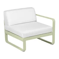 fauteuil bellevie module droit - 65 vert tilleul - blanc grisé