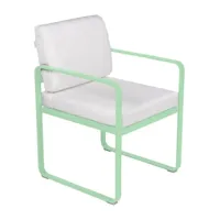 fauteuil lounge bellevie - 83 vert opaline - blanc grisé