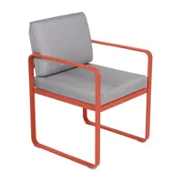fauteuil lounge bellevie - 45 capucine mat - gris flanelle
