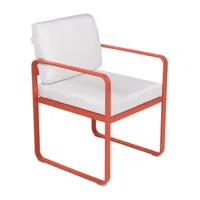 fauteuil lounge bellevie - 45 capucine mat - blanc grisé