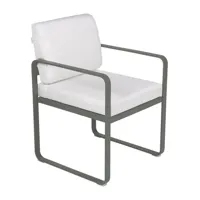 fauteuil lounge bellevie - 48 romarin mat - blanc grisé