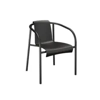 chaise avec accoudoirs nami outdoor dining - noir