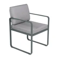 fauteuil lounge bellevie - 26 gris orage - gris flanelle