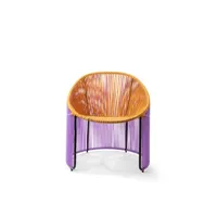 fauteuil cartagenas - violet / miel/ noir