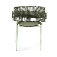 chaise avec accoudoirs cielo stacking - vert olive / vert pastel