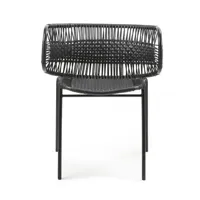 chaise avec accoudoirs cielo stacking - noir
