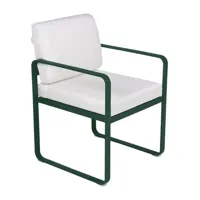 fauteuil lounge bellevie - 02 vert cèdre - blanc grisé