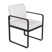 fauteuil lounge bellevie - 42 réglisse - blanc grisé