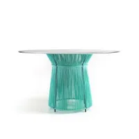 table de salle à manger caribe - turquoise / gris blanc