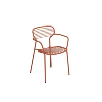 chaise avec accoudoirs apero - rouge érable