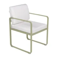 fauteuil lounge bellevie - 65 vert tilleul - blanc grisé