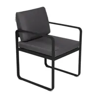 fauteuil lounge bellevie - 42 réglisse - gris graphite
