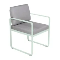 fauteuil lounge bellevie - a7 menthe glaciale - gris flanelle