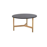 table basse twist ronde - gris foncé - ø 70 cm