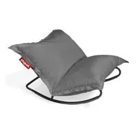 fauteuil à bascule rock 'n roll + pouf original outdoor - noir - rock grey