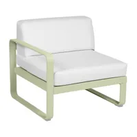 fauteuil bellevie module gauche - 65 vert tilleul - blanc grisé
