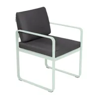 fauteuil lounge bellevie - a7 menthe glaciale - gris graphite