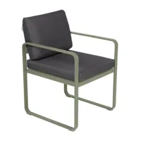 fauteuil lounge bellevie - 82 cactus mat - gris graphite