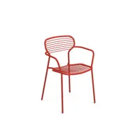chaise avec accoudoirs apero - rouge