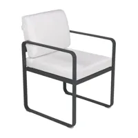 fauteuil lounge bellevie - 47 anthracite mat - blanc grisé