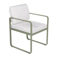 fauteuil lounge bellevie - 82 cactus mat - blanc grisé