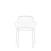 chaise avec accoudoirs hiray - blanc