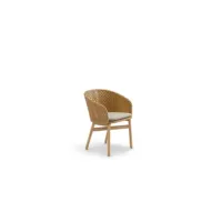 chaise avec accoudoirs mbrace - natura taupe - avec coussin d'assise - seville