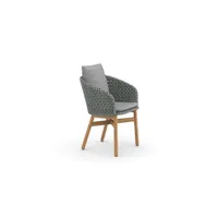 chaise avec accoudoirs mbrace - natura ash - coussin d'assise/de dossier - baltic