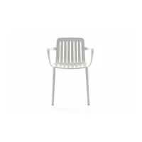 chaise avec accoudoirs plato - blanc