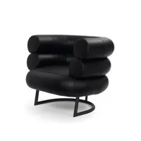 fauteuil bibendum  - noir - cuir premium noix de coco