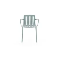 chaise avec accoudoirs plato - bleu clair