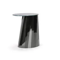 table d'appoint pli - noir onyx brillant - 65 cm