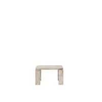 table d'appoint atlas - unfilled travertine - 60 x 60 cm
