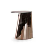 table d'appoint pli - marron bronze brillant - 65 cm