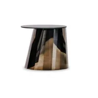 table d'appoint pli - marron bronze brillant - 48 cm