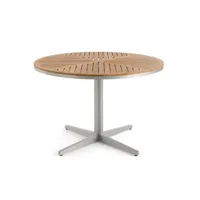 table de jardin ronde teck/aluminium, maestrale