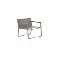chaise avec accoudoirs flat textile club - bronze
