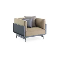 fauteuil lounge onde - blue grey