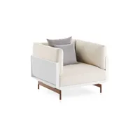 fauteuil lounge onde - white/copper