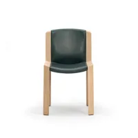 chaise chair 300 - chêne savonné/dunes leather racing green