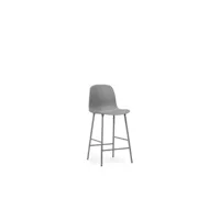 chaise de bar form structure en acier - gris - 65 cm