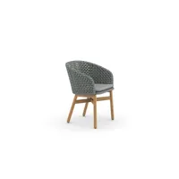 chaise avec accoudoirs mbrace - natura ash - avec coussin d'assise - baltic