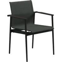 chaise avec accoudoirs aluminium 180 - sepia