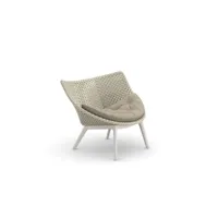 chaise mbrace alu lounge - twist sand - avec coussin d'assise - 140 sea salt/304 lipari