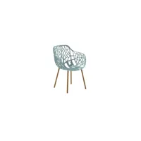 fauteuil de jardin forest iroko - bleu clair