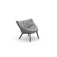 chaise mbrace alu lounge - natura ash - avec revêtement rembourré - 141 baltic/133 nori
