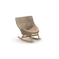 fauteuil à bascule mbrace - twist teracotta - avec coussin d'assise - chestnut